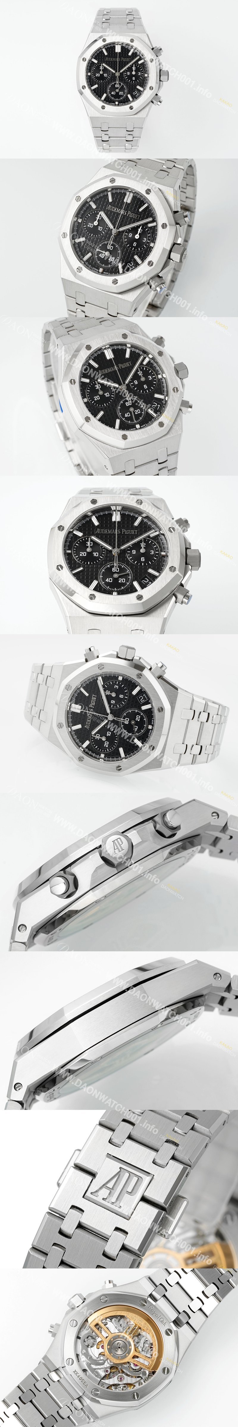 오데마피게 남성용 로얄오크 26240ST.OO.1320ST.06 크로노그래프 41mm 오토매틱 Cal.4401 무브먼트 블랙 와플 다이얼 aud6551 Ⅳ