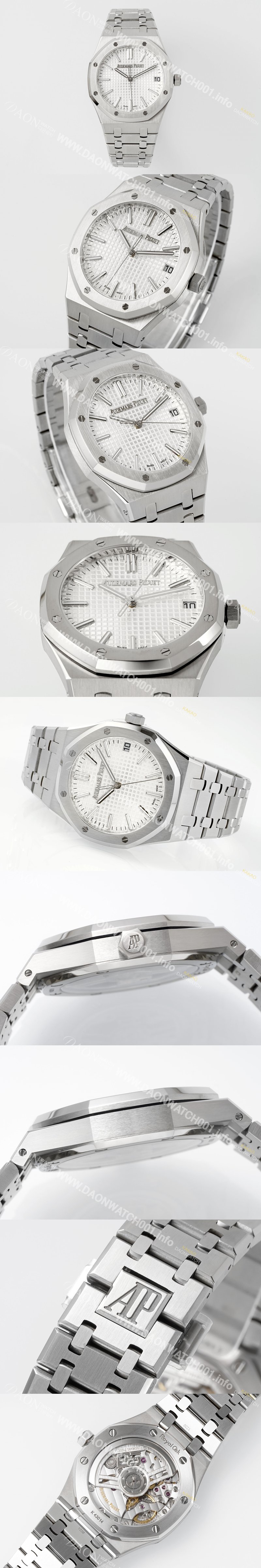 오데마피게 남성용 로얄오크 셀프와인딩 15510ST.OO.1320ST.08 41mm 오토매틱 Cal.4302 무브먼트 실버 와플 다이얼 aud6542 Ⅳ