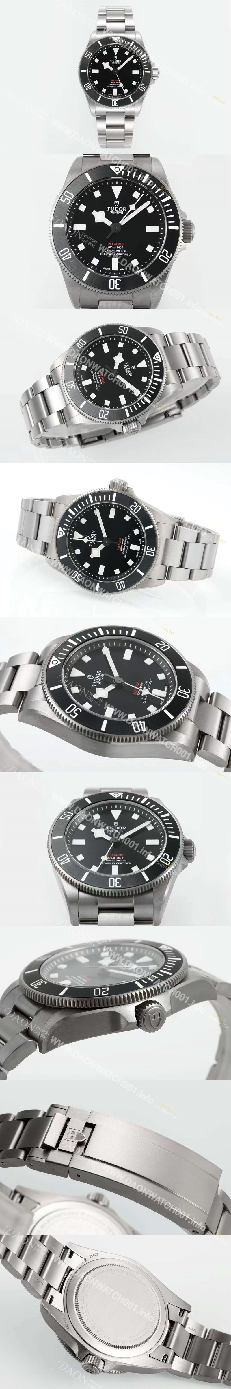 튜더 남성용 펠라고스 M25407N-0001 티타늄 39mm 오토매틱 무브먼트 블랙 다이얼 tud5123 Ⅳ