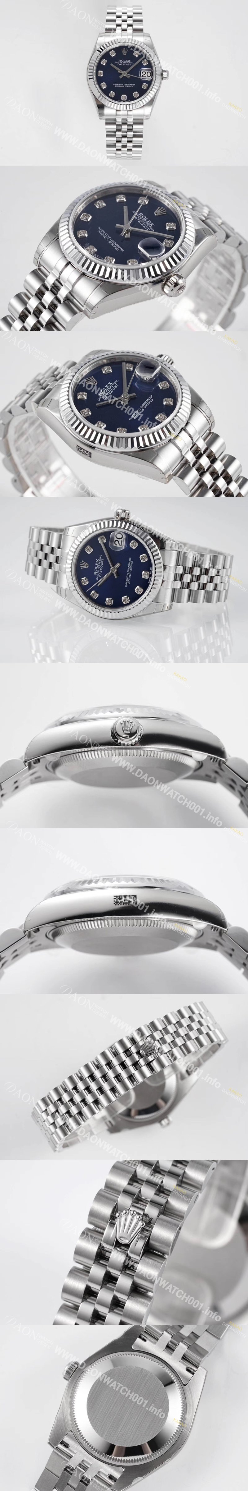 로렉스 여성용 데이져스트 178274 플루티드 31mm 쥬빌레 오토매틱 2236타입 블루 다이얼 rol5437 Ⅳ