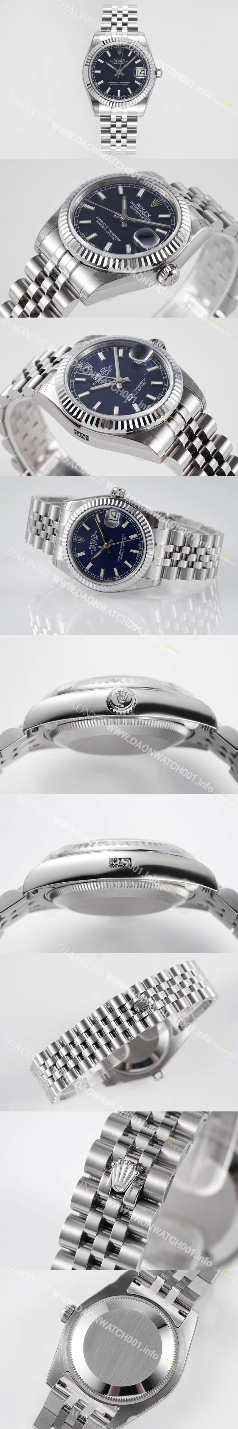 로렉스 여성용 데이져스트 178274 플루티드 31mm 쥬빌레 오토매틱 2236타입 블루 다이얼 rol5438 Ⅳ