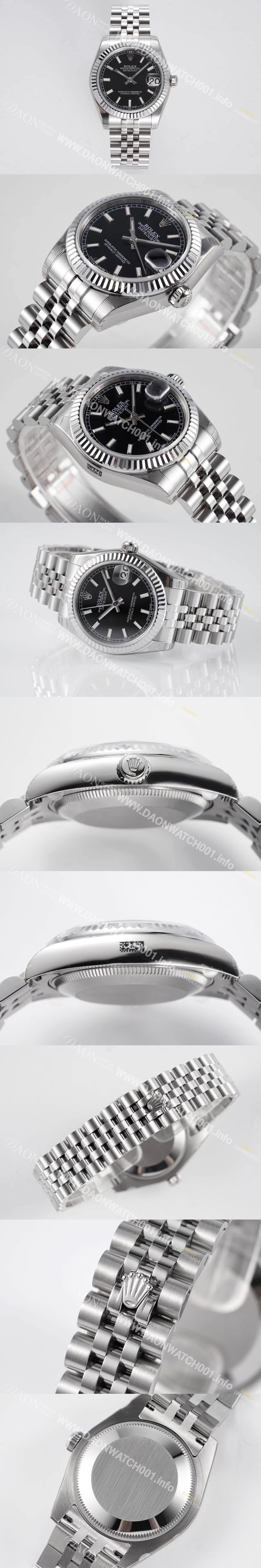 로렉스 여성용 데이져스트 178274 플루티드 31mm 쥬빌레 오토매틱 2236타입 블랙 다이얼 rol5439 Ⅳ