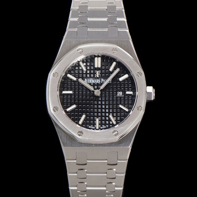 오데마피게 여성용 로얄오크 67650ST.OO.1261ST.01 브레이슬릿 33mm 쿼츠 무브먼트 블랙 와플 다이얼 AUD0254 Ⅳ
