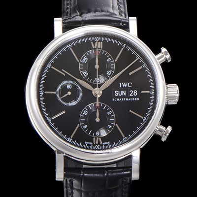 아이더블유씨 남성용 포르토피노 IW391008 오토매틱 무브먼트 42미리 블랙 다이얼 IWC71016 Ⅳ