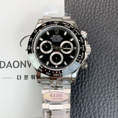 로렉스 남성용 신형 코스모그래프 데이토나 m126500ln 크로노그래프 40mm 오토매틱 Cal.4131타입 블랙 다이얼 rol5611 Ⅳ