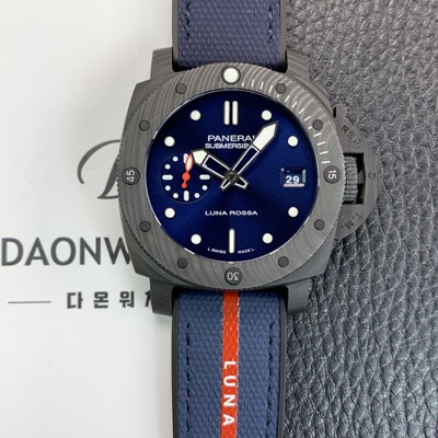 파네라이 남성용 서브머시블 루나로사 PAM01563 카보테크 42mm 오토매틱 Cal P. 900타입 블루 다이얼 pan5232 Ⅳ