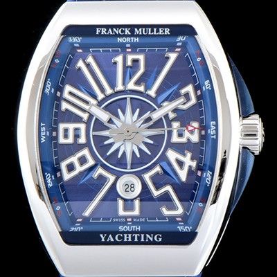 프랭크 뮬러 남성용 마스터 컴플리케이션 V 45 SC DT YACHTING 뱅가드 요팅!! 블루 다이얼 스위스 ETA 2824-A2오토매틱 FRA0405 Ⅳ