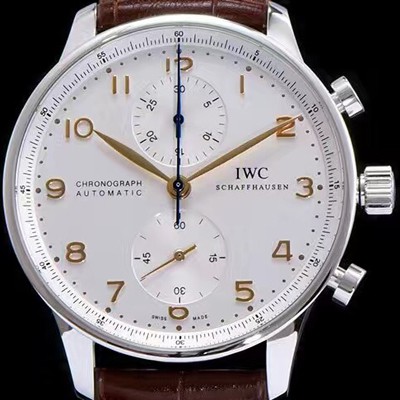 아이더블유씨 남성용 2017년 업그레이드! 포르투기즈 IW371445 화이트 다이얼 IWC0204 Ⅳ