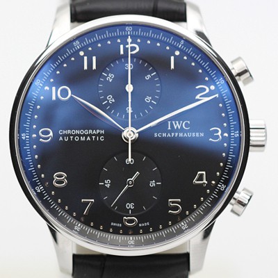 아이더블유씨 남성용 2017년 업그레이드! 포르투기즈 IW371447 블랙 다이얼 IWC0240 Ⅳ