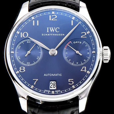 아이더블유씨 남성용 포루투기즈 IW500710 블루 다이얼 오토매틱 무브먼트 IWC0201 Ⅳ