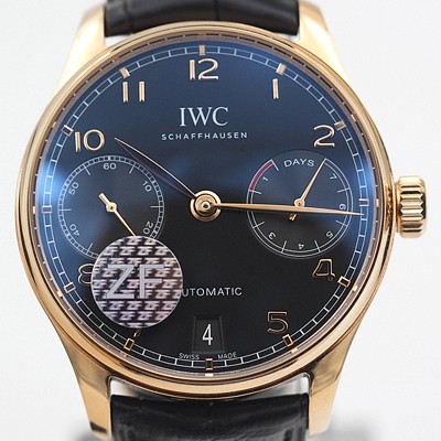아이더블유씨 남성용 포루투기즈 오토매틱 7데이즈 스틸 로즈골드 블랙다이얼 IWC0401 Ⅳ