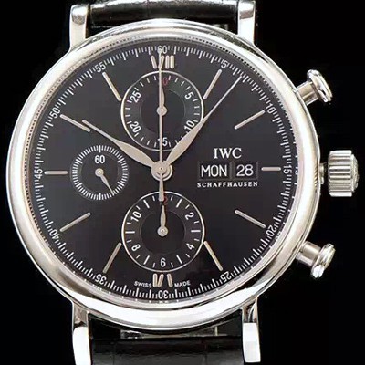 아이더블유씨 남성용 포르토피노 7750 오토매틱 무브먼트 블랙 다이얼 IWC0201 Ⅳ