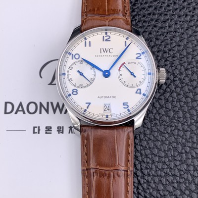 아이더블유씨 남성용 포루투기즈 IW501702 오토매틱 7데이즈 스틸 로즈골드 화이트 다이얼 IWC0403 Ⅳ