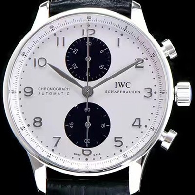 아이더블유씨 남성용 포르투기즈 오토메틱 크로노그래프 화이트 다이얼 IWC4200 Ⅳ