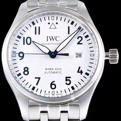 아이더블유씨 남성용 파일럿 마크18 IW327002 스틸 40mm 화이트 다이얼 스틸 브레이슬릿 iwc4072 Ⅳ