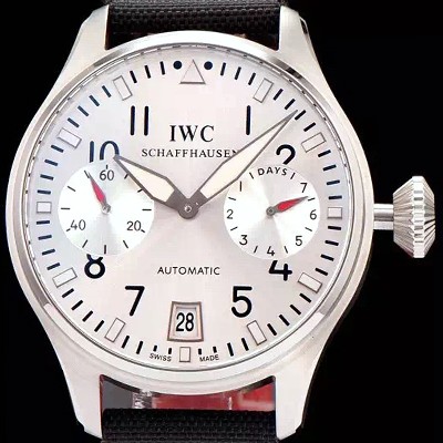 아이더블유씨 남성용 빅파일럿 7 데이즈 44mm 실버다이얼 IWC0400 Ⅳ