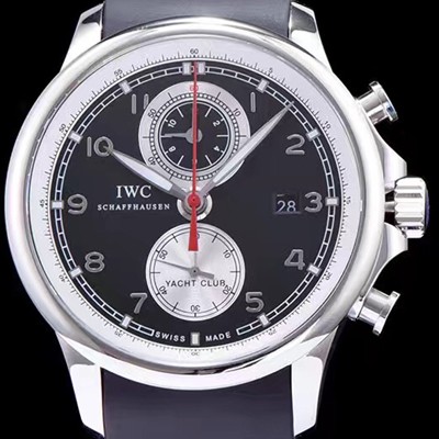 아이더블유씨 남성용 요트클럽 블랙 다이얼 오토매틱 무브먼트 IWC0200 Ⅳ