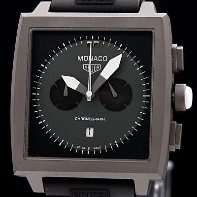 태그호이어 남성용 모나코 스위스 쿼츠 블랙 다이얼 44mm TAG4210 Ⅳ