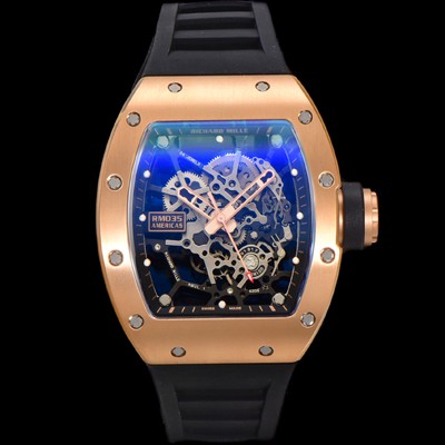 리차드밀러 남성용 RM035 라파엘 나달 수동/기계식 18K로즈골드 48mm 러버줄 블랙 스켈레톤 다이얼  ric0223 Ⅳ