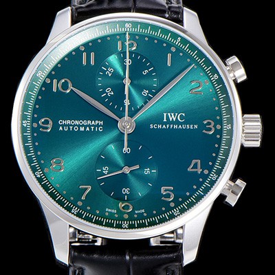 아이더블유씨남성용 포르투기즈 IW371615 그린 크로노그래프 스틸 41미리 그린다이얼 IWC85646 Ⅳ