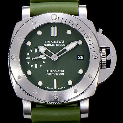 페네라이남성용 섭머져블 PAM01055 밀리터리 에디션 42mm 오토매틱 그린다이얼 PAN84268 Ⅳ
