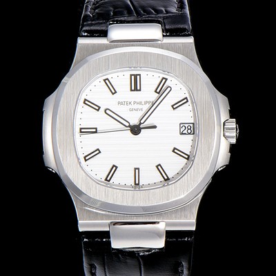 파텍필립남성용 최신! 노틸러스 5711  Cal.324 S C타입무브 오토매틱 40mm 가죽줄 화이트다이얼 PAT38012 Ⅳ