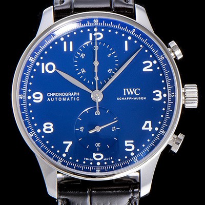 I.W.C남성용 포르투기즈 IW371601 크로노그래프 에디션 150주년 한정판 블루다이얼 IWC93810 Ⅳ