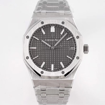오데마피게 로얄오크 하이엔드 15500ST.OO.1220ST.02 최신형 Cal.4302 셀프와인딩 무브먼트 41MM 그랜드 파피스리 패턴 그레이 다이얼 AUD78408 Ⅳ