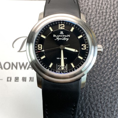 블랑팡 남성용 르망 그랜드 데이트 오토매틱 40mm 러버 우레탄줄 블랙 다이얼 bla4214 Ⅳ