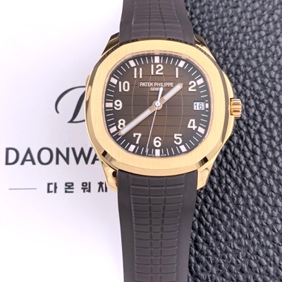 파텍필립 남성용 아쿠아넛 데이터 Ref.5167R-001 18K 로즈골드 42mm 오토매틱 Cal.26-330 타입 브라운 다이얼 PAT75472 Ⅳ