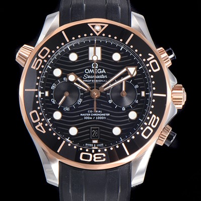오메가 남성용 씨마스터 디버 300M 코엑시얼 크로노그래프 P. 9900타입 44mm 메탈줄 블랙다이얼   omg86713 Ⅳ