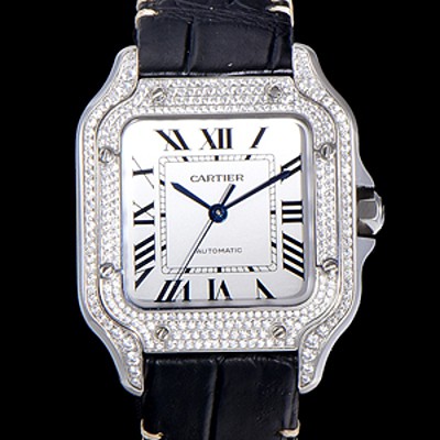 까르띠에 남성용 산토스 더 까르띠에 WJSA0006 오토매틱 ETA2892-2 보석시계 35.1미리 화이트다이얼 CAR13942 Ⅳ