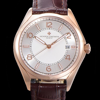 바쉐론 콘스탄틴 남성용 피프티식스 Ref.4600E 오토매틱 1326 타입 40mm 가죽줄 18K 로즈골드 실버 다이얼  vac5122 Ⅳ