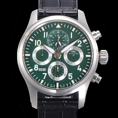 아이더블유씨 남성용 파일럿 41mm 오토매틱 89630 타입 가죽줄 그린다이얼 iwc1531 Ⅳ