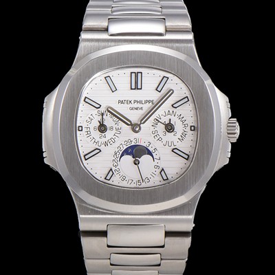 파텍필립 남성용 Ref.5740 노틸러스 문페이즈 오토매틱 Cal.240 Q타입 40mm 메탈줄  화이트다이얼 pat9951 Ⅳ