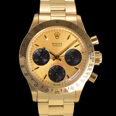 로렉스 남성용 1965년 모델 클래식  코스모그래프 데이토나  Ref.6239 수동감기/기계식 37mm 18K옐루골드 스크류 다운 푸셔 메탈줄 골드다이얼 rol1235 Ⅳ