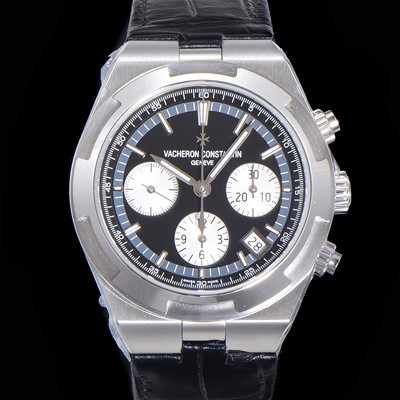 바쉐런콘스탄틴 남성용 오버시즈 크로노그래프 42mm 오토매틱 5500S 가죽줄 블랙다이얼 vac1913 Ⅳ