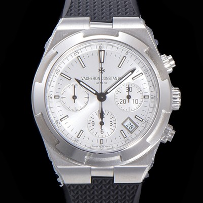 바쉐런콘스탄틴 남성용 오버시즈 크로노그래프 42mm 오토매틱 5500S 러버우레탄줄 화이트다이얼 vac1951 Ⅳ