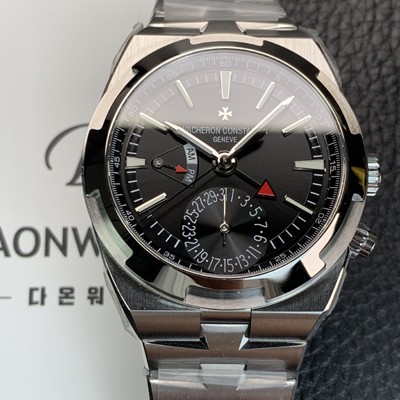 바쉐런 콘스탄틴 남성용 오버시즈 듀얼타임 오토매틱 칼리버 5200 타입 41mm 메탈줄 블랙다이얼 vac27427 Ⅳ