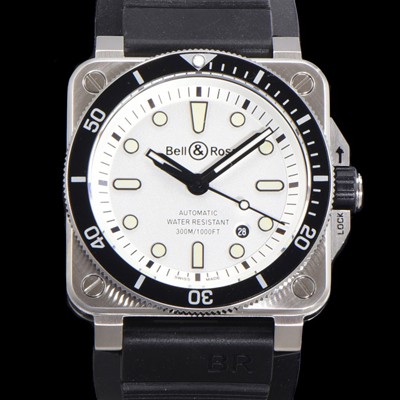 벨엔로즈 남성용 BR03-92 다이버 스틸 오토매틱 ETA2836-2 타입 42mm 우레탄줄 화이트다이얼 bel04294 Ⅳ