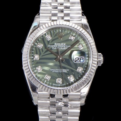 로렉스 남성용 904L스틸!! 2023신형 데이저스트 36mm II m126234-0055 올리브 그린 다이얼  큐빅인덱스 스틸 브레이슬릿 신형 Cal.3235 오토매틱 무브먼트 ROL16119 Ⅳ
