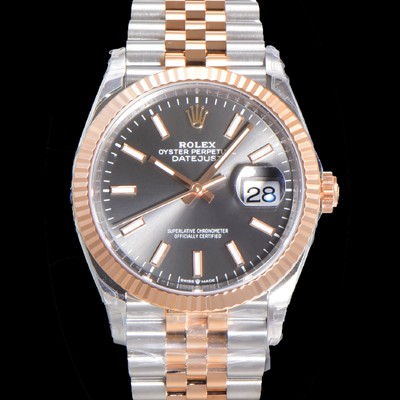 로렉스 남성용 904L스틸!! 2023신형 데이져스트 36mm II m126231 !! 로즈골드 그레이 다이얼 브레이슬릿 신형 Cal.3235 오토매틱 무브먼트 ROL19323 Ⅳ