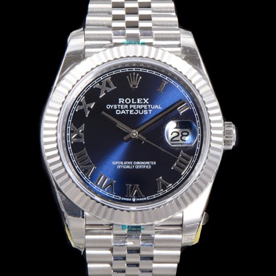 로렉스 남성용 904L스틸!! 2022신형 데이저스트 41mm II m126334 블루 다이얼 로마 인덱스 스틸 브레이슬릿 신형 Cal.3235 오토매틱 무브먼트 ROL06135 Ⅳ