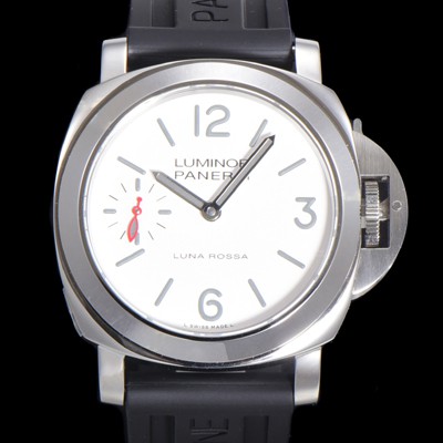 파네라이 남성용 루미노르 PAM01342 화이트 다이얼 44mm 오토매틱 수동형 무브먼트 PAN4827 Ⅳ