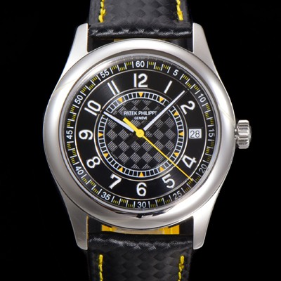 파택필립 남성용 칼라트라바 Ref.6007G-011 오토매틱 Cal.324 타입 40mm 가죽줄 블랙다이얼 pat78244 Ⅳ