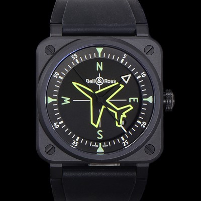 벨엔로즈 남성용 BR03A 오토매틱 2892타입 42mm 세라믹 우레탄줄 블랙 다이얼 bel4106 Ⅳ