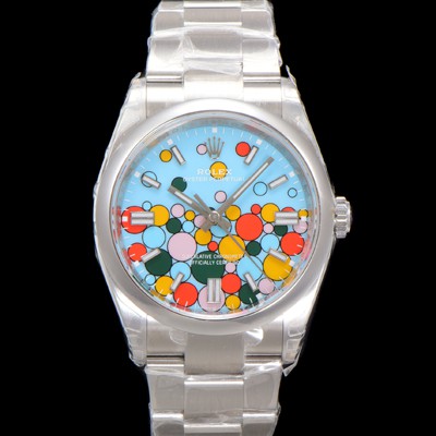 로렉스 남성용 904스틸 오이스터 m126000-0009 퍼페추얼 36mm 오토매틱 Cal.3230 타입 터콰이즈 블루 다이얼 rol5307 Ⅳ