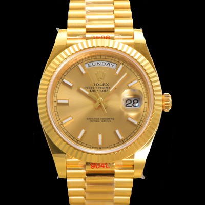 로렉스 남성용 데이데이트 m228238-0003 18K 옐로우골드 40mm 오토매틱 Cal.3255 타입 샴페인 다이얼 rol5299 Ⅳ