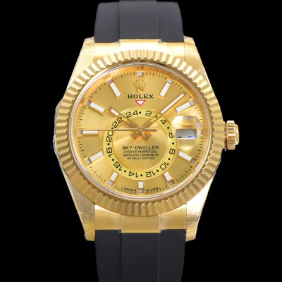 로렉스 남성용 스카이더웰러 m336238-0001 18K 옐루골드 42mm 오토매틱 Cal.9002 타입 우레탄줄 골드 다이얼 rol5311 Ⅳ