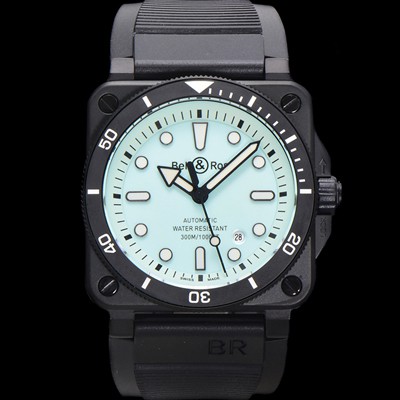 벨엔로즈 남성용 인스트루먼트03 BR03A-D-LM-CESRB 오토매틱 9015타입 42mm 세라믹 우레탄줄 블루 다이얼 bel4111 Ⅳ